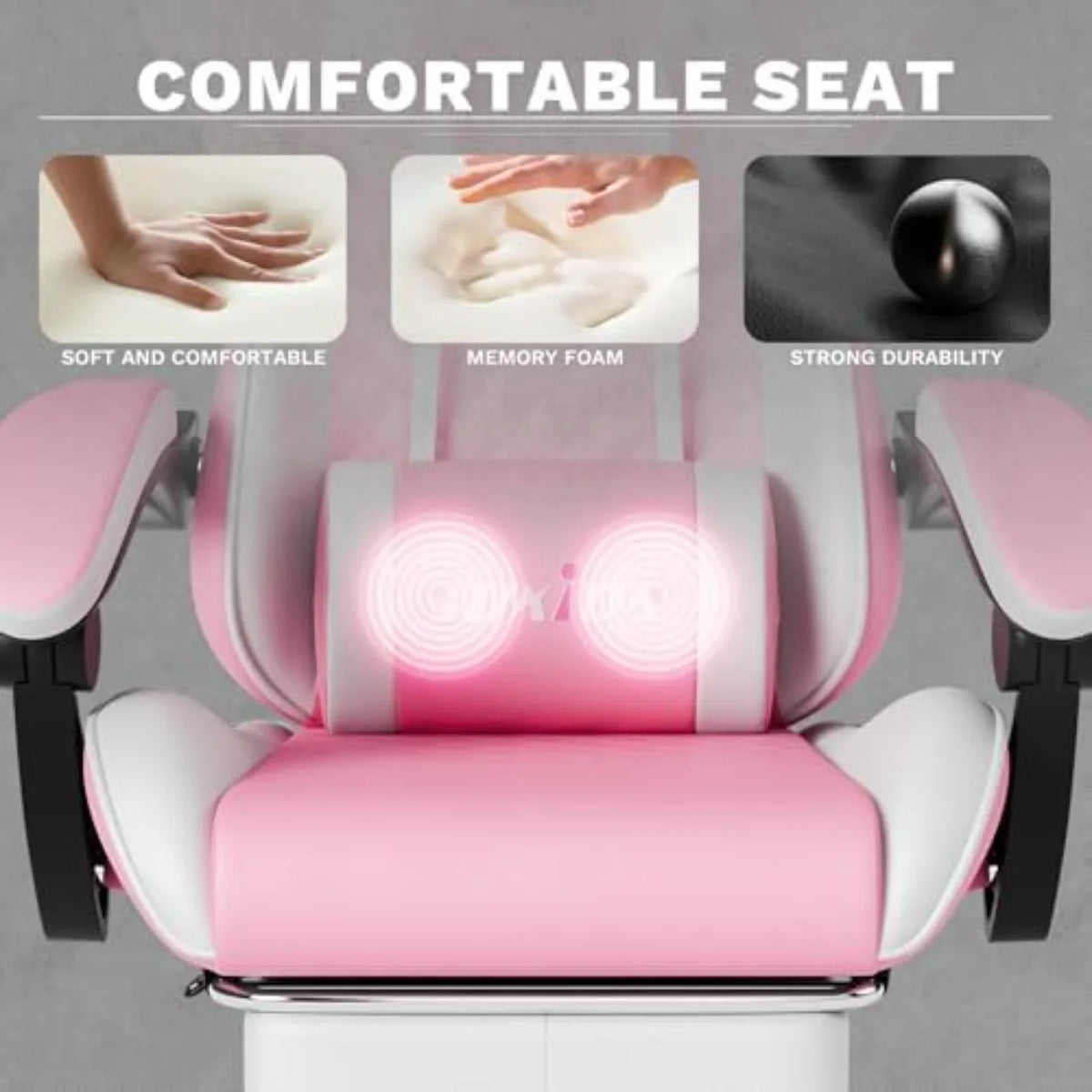 Ergonomic Video Gamer Chairs Gaming Computer Chairs Gamer Chairs for Adults Massage Lumbar Support Swivel Height