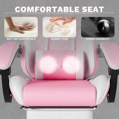Ergonomic Video Gamer Chairs Gaming Computer Chairs Gamer Chairs for Adults Massage Lumbar Support Swivel Height