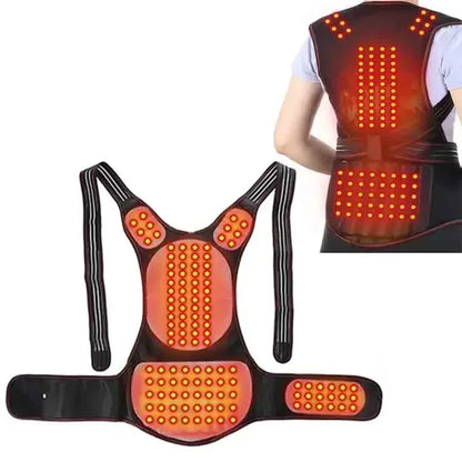 Magnetic Heating Vest Home Use 118 Magnetic Self-heating Massage Warm Back Support Vest Shoulder Spine Posture Correction Belt