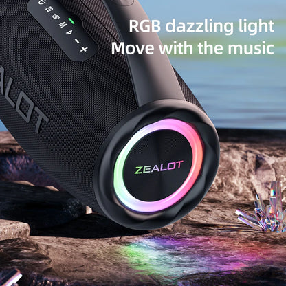 US-S97 80W High Power Portable Bluetooth Speaker RGB colorful Light Waterproof Wireless Subwoofer 360 Stereo Surround TWS FM