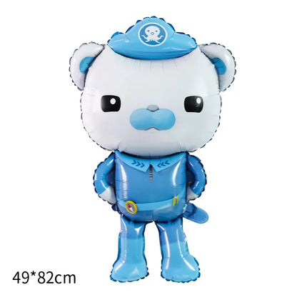 The Octonautsed Party Decoration Bear Cat Penguin Latex Ballons Captain Sea Animal Foil Balloons Happy Birthday Banner Kids Toy