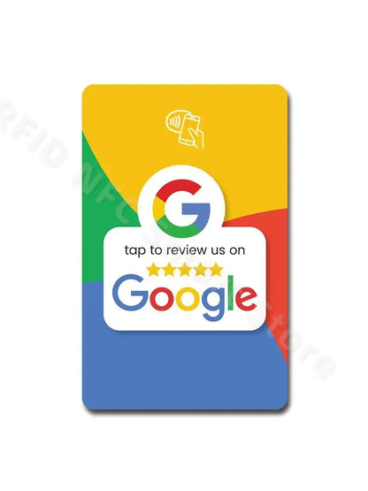 NFC Station table Tag 13.56Mhz programmable Compatible Google Review Card NFC Reviews display bending Card Acrylic Table Sticker