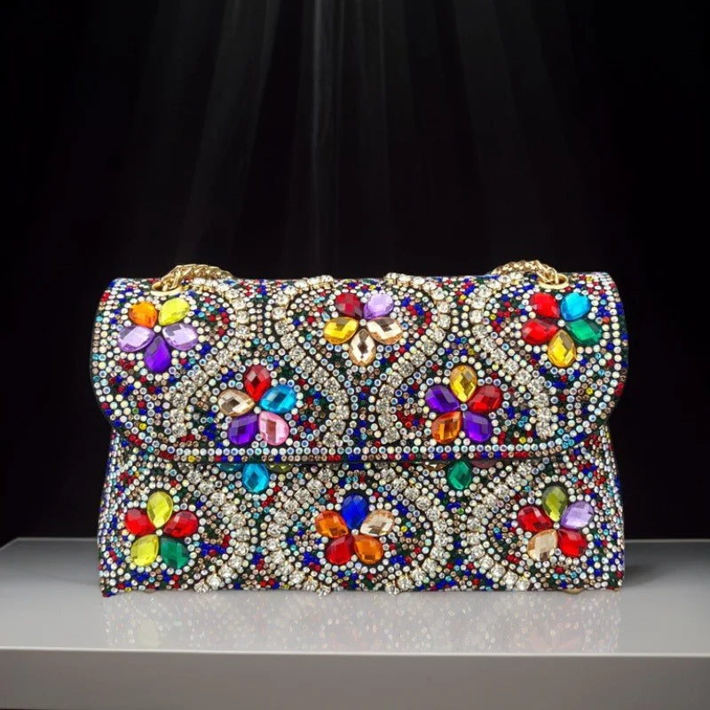 New fashion Rhinestone Handmade Shoulder Bag High Quality Shoulder Crossbody Evening Bag