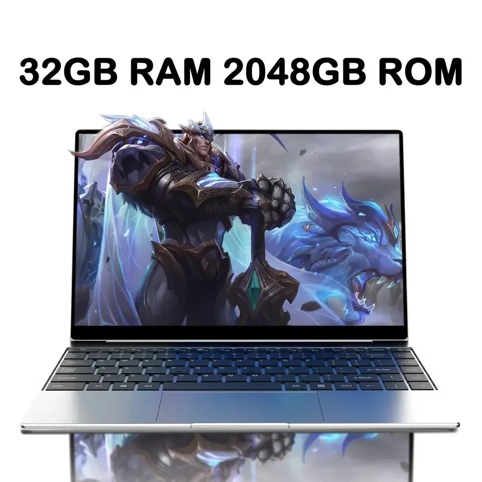 14.1" Ultra Slim Laptop Intel I9-10980HK Win11 Pro 16GB 2TB SSD FHD WiFi6 BT5.2 Gaming Office Student Portable Notebook