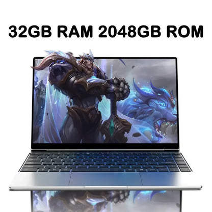 14.1" Ultra Slim Laptop Intel I9-10980HK Win11 Pro 16GB 2TB SSD FHD WiFi6 BT5.2 Gaming Office Student Portable Notebook
