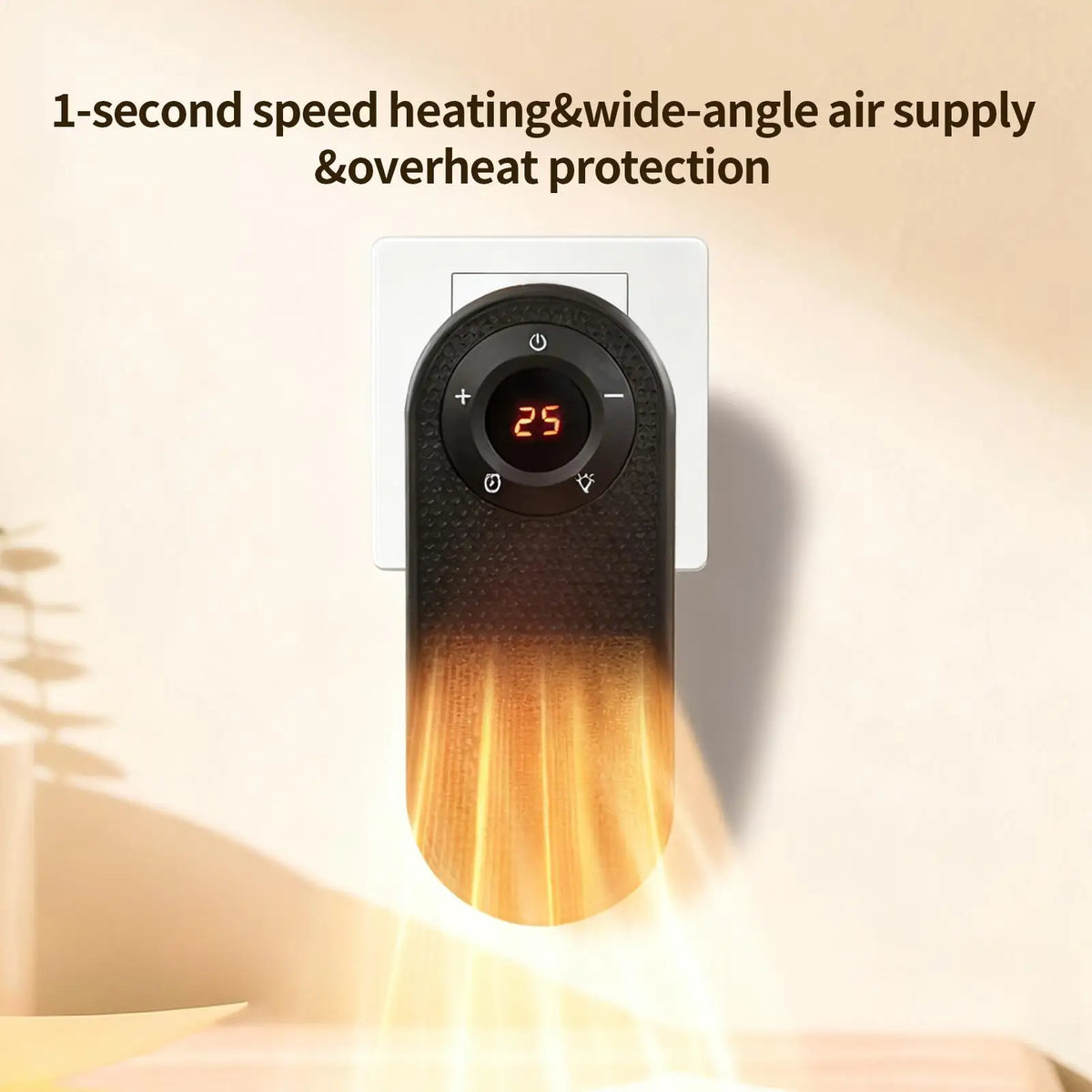 EU plug Small Quick Heater With Night Light Room Warmer Overheat Protection Household Bathroom Heater For Winter Indoor Home