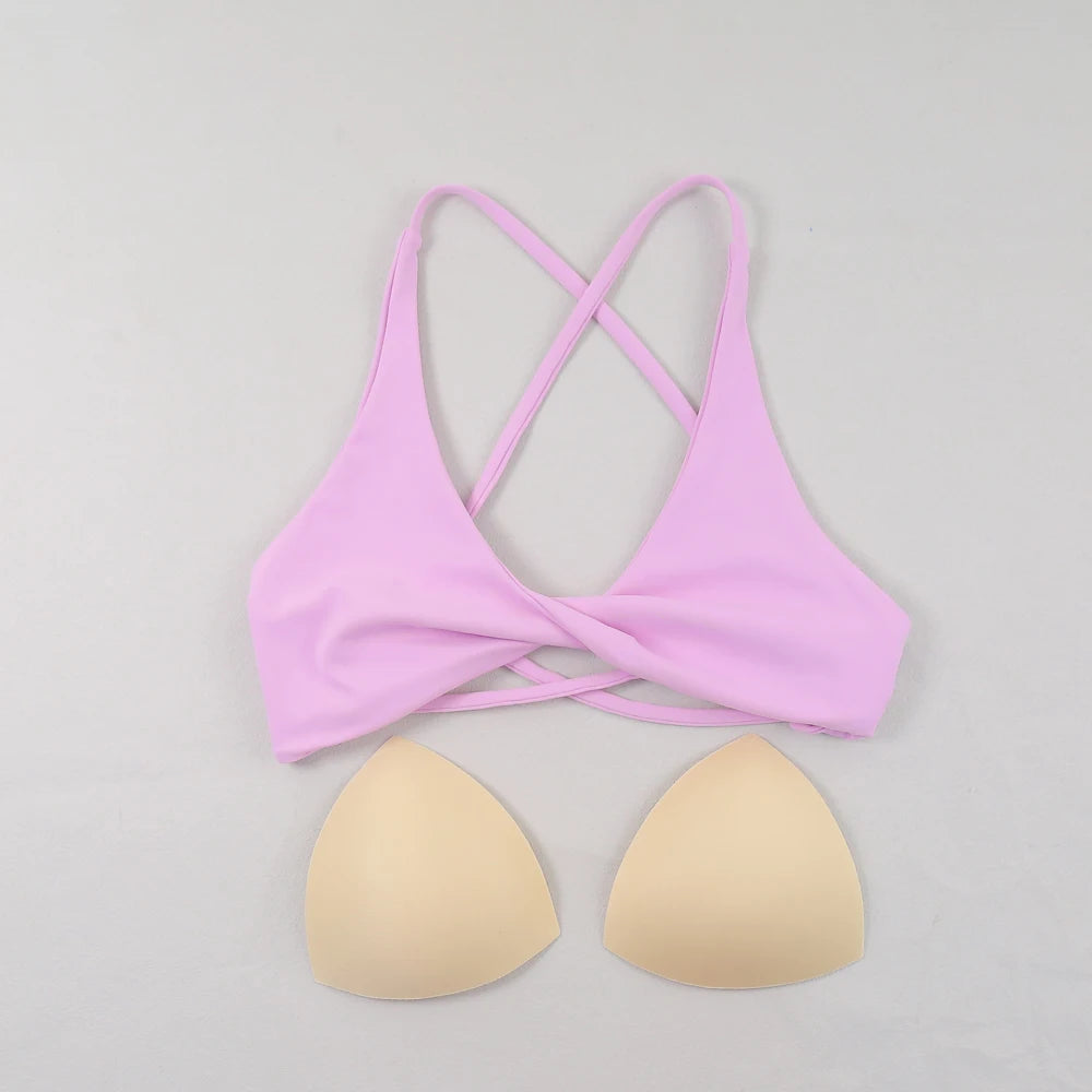 Sexy Slim Shoulder Straps Somfortable High Stretch Sports Underwear Gym Workout Breathable Detachable Yoga Bra