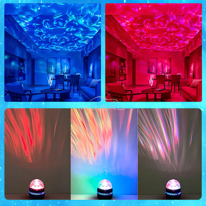 Projection Lamp Mini Starry Sky LED 7 Colors Patterns Remote Control Party Bedroom Atmosphere Multifunctional Polar Night Lights