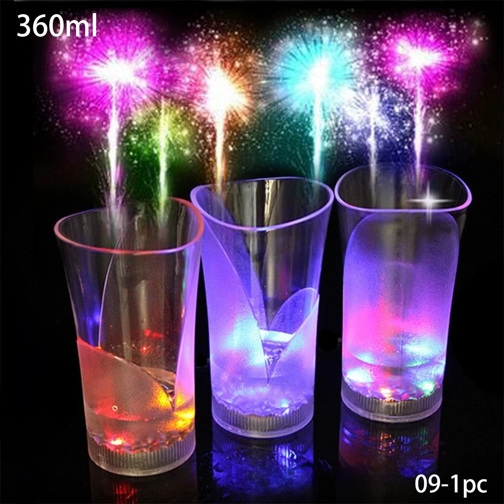 Induction LED Automatic Glowing Cup Flashing Cup Wine Beer Whisky Mug Water Beverage Drinking Glass Party Decorative Supplies