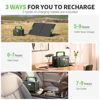 EBL Power Station 501W 551Wh Solar Power Generator Backup Bank