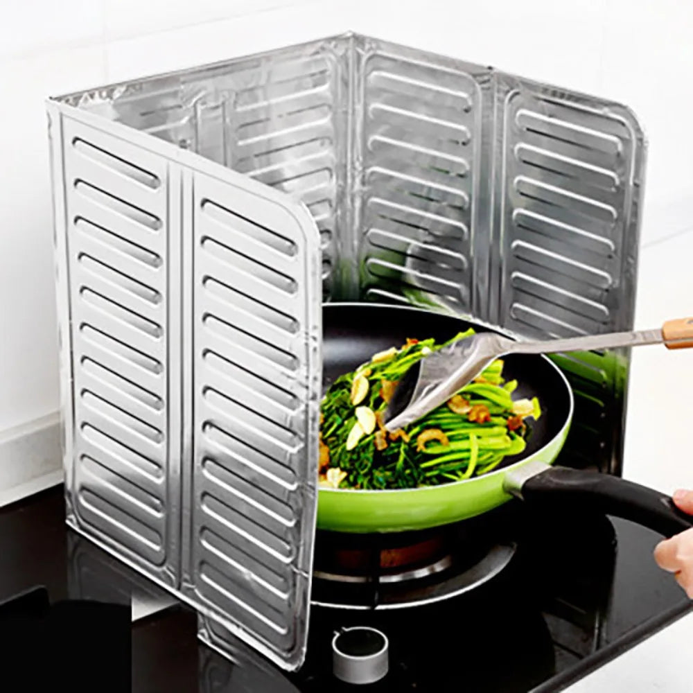 Aluminum Screen Plate Kichen Accessories Oil Baffle Plate Kitchen Frying Pan Oil Splash Protection Gas Stove Protector