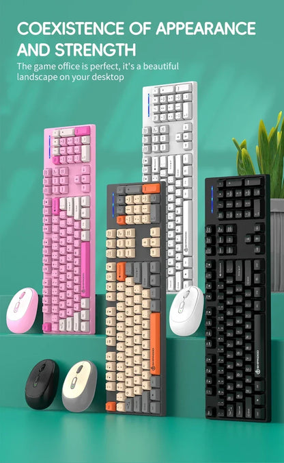 2.4GWireless Keyboard and Mouse Combo Set Gaming Wireless Laptop Desktop Computer Office Accessories Free Wireless Mouse