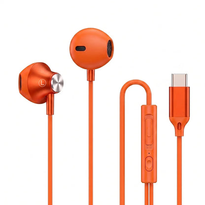 For iPhone Wired Headphones In Ear Earphones HiFi Surround Sound USB Type C 3.5mm Earplugs For Apple 17 Pro Max 16 15 Puls iPad