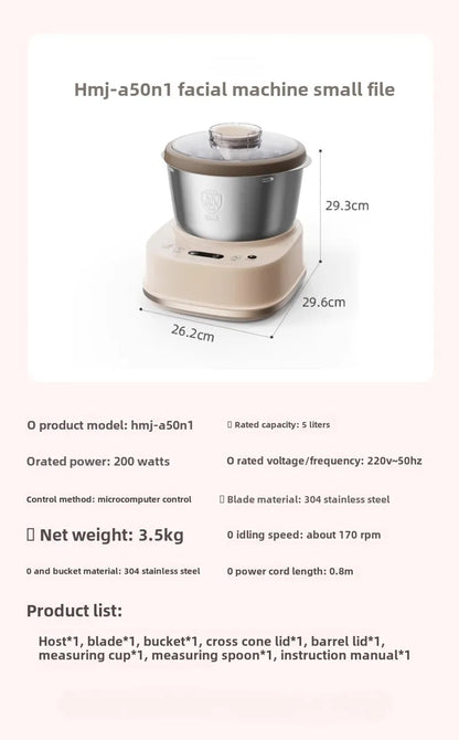 Small dough mixing machine 5L household timed automatic dough kneading machine