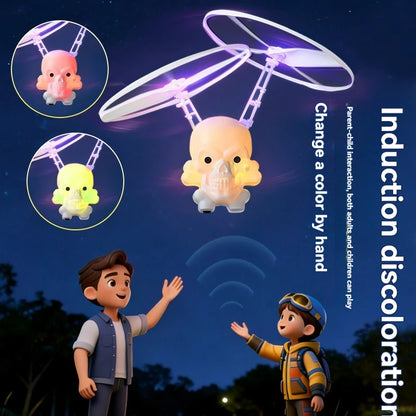 Mini Astronaut Drone Cartoon Spaceman Flying Robot Toys with USB Charging Hand Control Helicopter Toys for Kids Xmas Gift