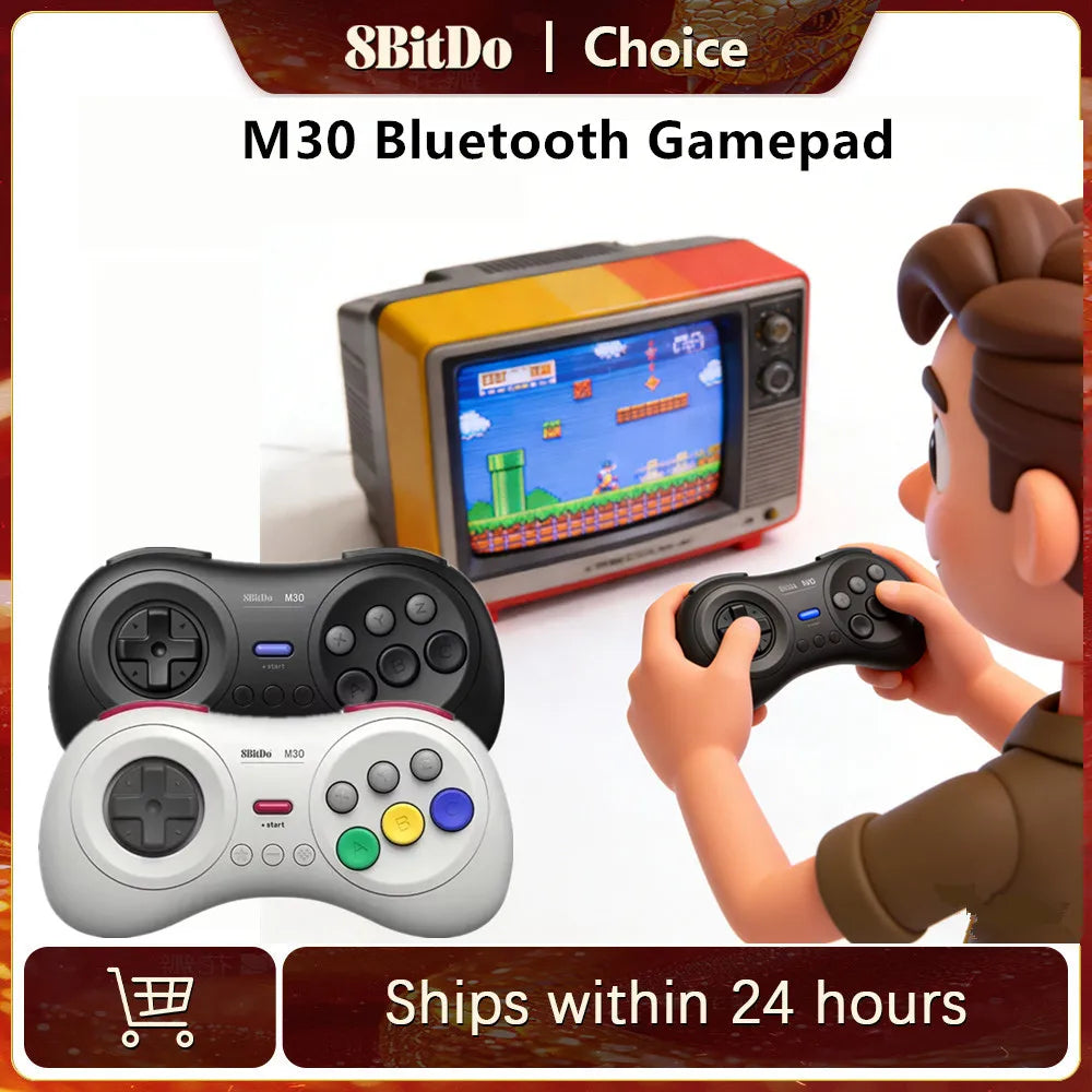 8Bitdo M30 Bluetooth Controller Gamepad For Nintendo Switch PC Windows Steam and Android With Sega Genesis Mega Drive Style