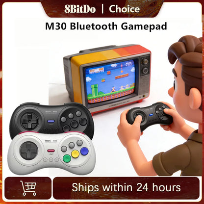 8Bitdo M30 Bluetooth Controller Gamepad For Nintendo Switch PC Windows Steam and Android With Sega Genesis Mega Drive Style