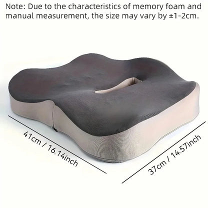 Memory Foam Seat Cushion Tailbone Sciatica Back Pain Relief Comfort Office Chair Car Seat Cushion Non-Slip Orthopedic MemoryFoam