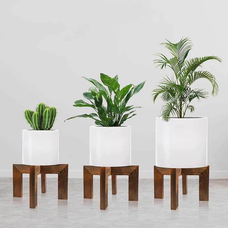 Strong Durable Planter Garden Display Bonsai Holder Plant Stand Shelf Flower Pot Trays Wood Rack