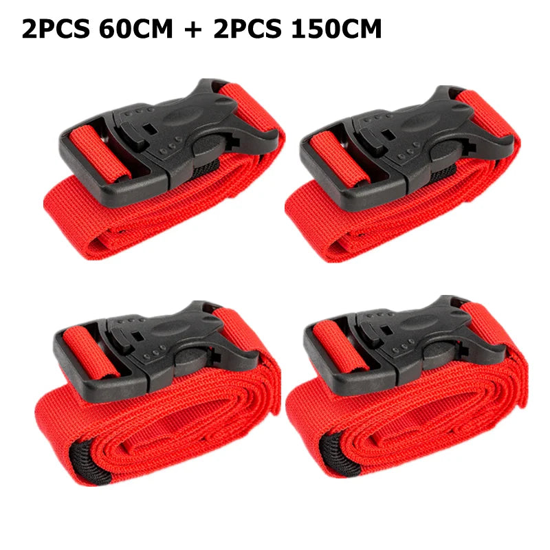 4/2/1PCS Cargo Tie Luggage Lash Belt Strap Buckle Camping Nylon Travel Kits Buckle Tie-Down Belt Cargo Straps for Travel Camping