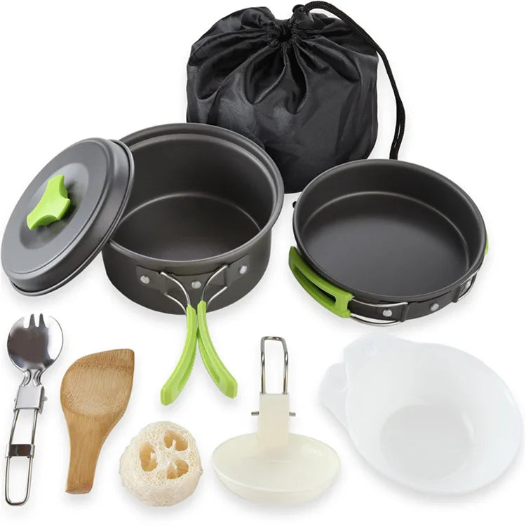 Lightweight and Portable Camping Cookware Set, Pot and Pan with Carrying Bag, Perfect for Outdoor Camping