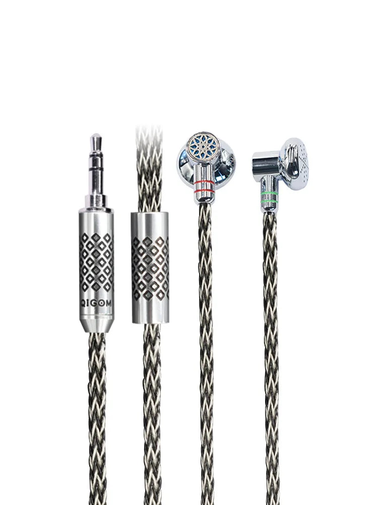 QIGOM S40A Blue Sage HiFi Wired Flat Head Earphones 15.4mm Dynamic Driver Music Monitors Headphones Earbuds with MMCX Cable
