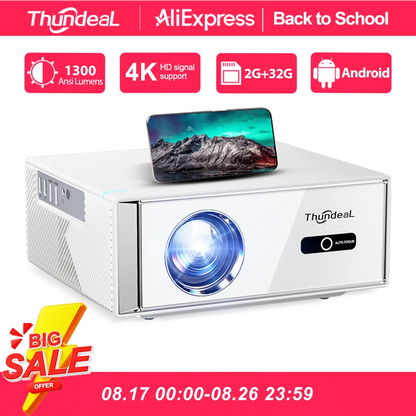 ThundeaL TD95W Android Projector Full HD 1080P WiFi 2K 4K Home Cinema Portable Smart TV Video Movie Meeting Led TD95 Projecter