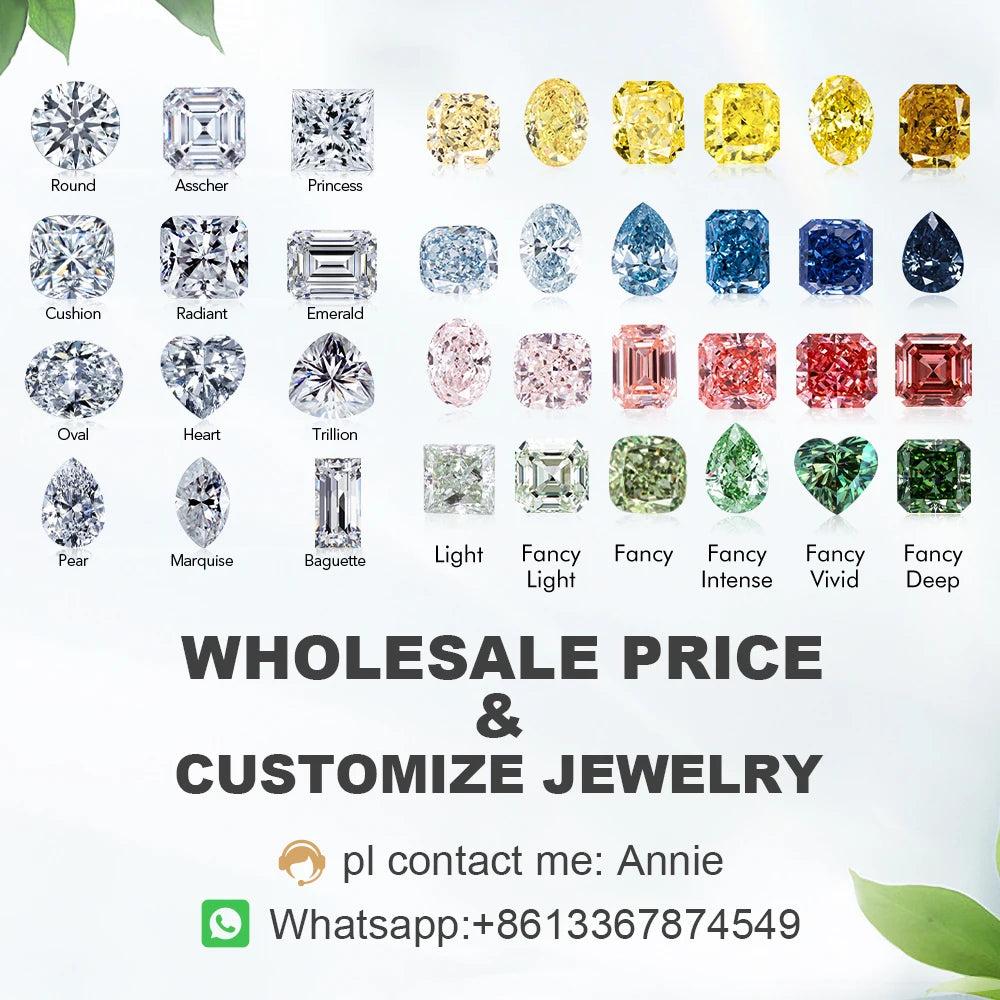 0.3ct 0.5ct 0.8ct 1ct 1.5ct 2ct 3ct Round Lab Grown Diamonds With IGI GIA Certificate CVD HPHT Lab Created Diamond Wholesales