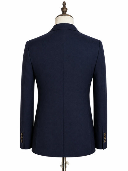 ST Cassy Dark Blue High Quality Luxury Men's Suit 2 Piece Set Wedding Groom Suit for Men Stylish Business Office Suit