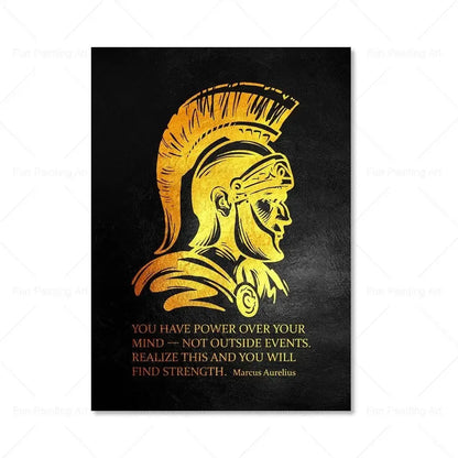 Motivational Quote Art Posters for Wall Black Golden Letters Inspiring Canvas Painting Wall Art Picture Office Living Room Decor