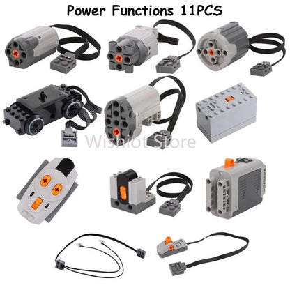 Legoeds-compatible MOC Technical Power Functions M Motor 8883 Modified Remote Control Power Group Train Lithium Battery Box 9686