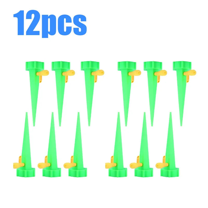 6-24pcs Auto Adjustable Drip Spike Water Bottle Irrigation System Self Dripper Automatic Device Indoor Plant Flower Greenhouse