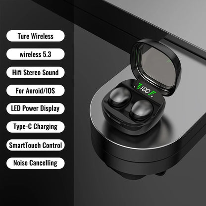 Mini Invisible Sleep Wireless Bluetooth Earbud Small TWS Stereo Sport Game Work In-ear Headphone Long Standby HD Call Earphone