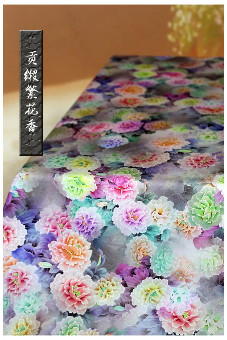 Digital Printed Rayon Fabric Summer By Meters for Women Dress Pajamas Cool Blankets Diy Sewing Soft Smooth Floral Textile Cloth