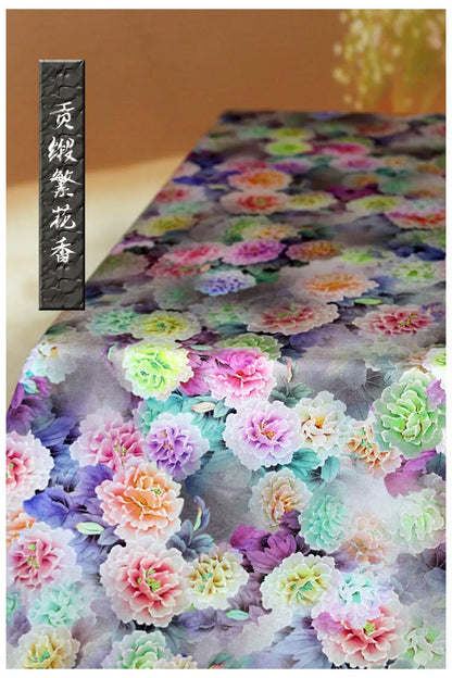 Digital Printed Rayon Fabric Summer By Meters for Women Dress Pajamas Cool Blankets Diy Sewing Soft Smooth Floral Textile Cloth