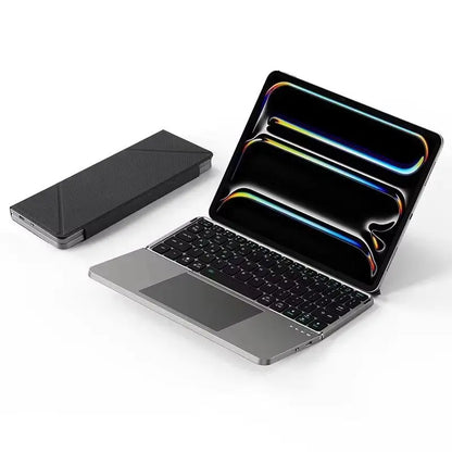 Folding Magnetic Bluetooth Keyboard with Touchpad External Wireless Stand Holding Keyboard for Ipad/iphone/android/windows Kit