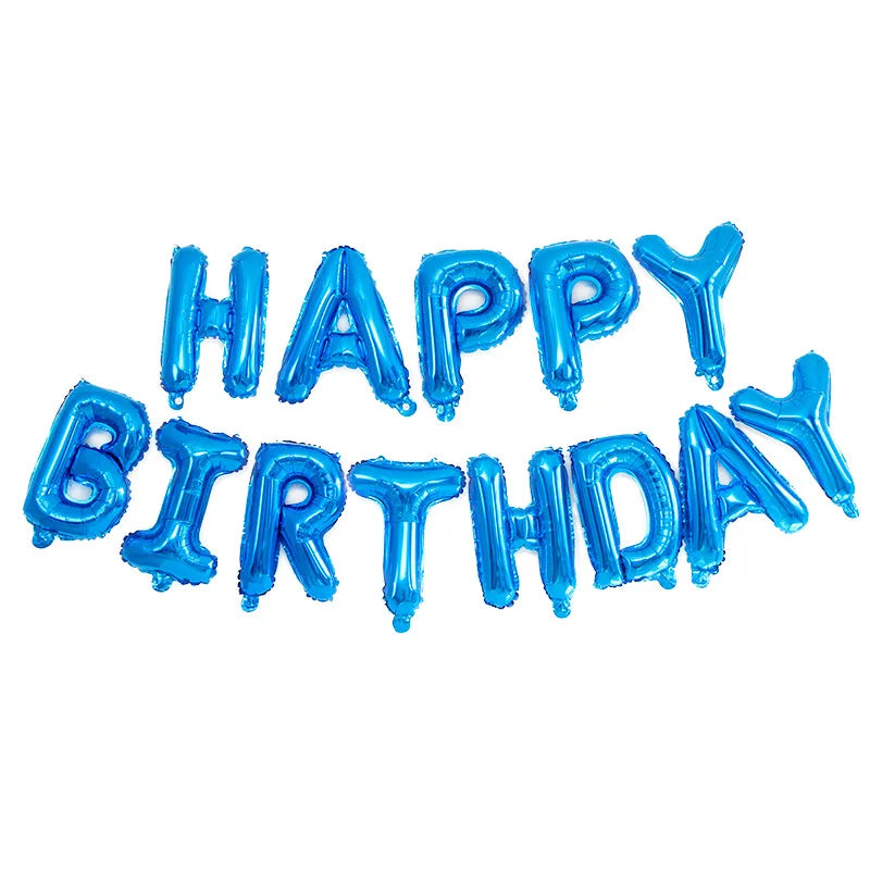 16inch Happy Birthday Decoration Balloons Pink Blue Letter Foil Ballons Set Birthday Party Decor Air Globos Balony Anniversaire