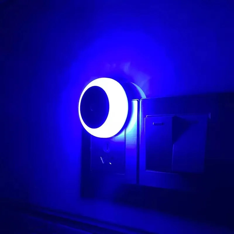 Intelligent Motion Sensor Night Light Auto On/Off Wireless Night Light LED Plug-in Wall Lamp Bedroom Bedside Lamp Home Lighting