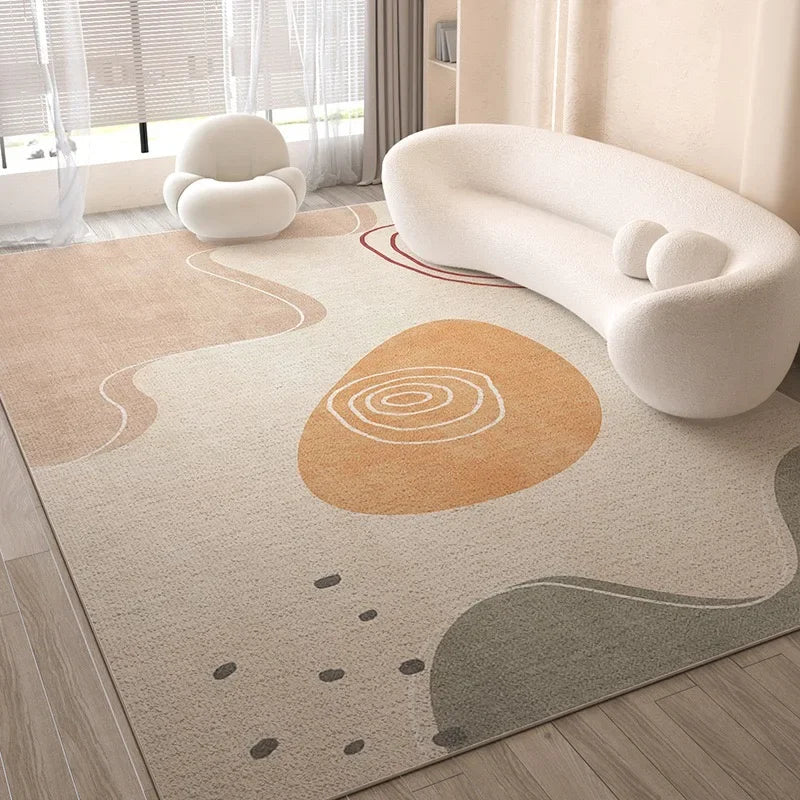 VIKAMA Simple And Light Luxury Living Room Carpet, Bedroom Anti-Slip And Anti-Stain Sofa, Coffee Table Carpet, Home Decoration