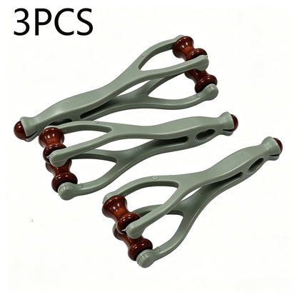 Finger Massager Solid Wood Finger Massage Roller Joint Massage Roller Acupoint Meridian 360 Roller Finger Massager Promote Blood