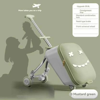 Children's Luggage Case Can Ride and Walk the Baby's Suitcase The Baby Can Take the Suitcase. 20-Inch Folding Stroller Can