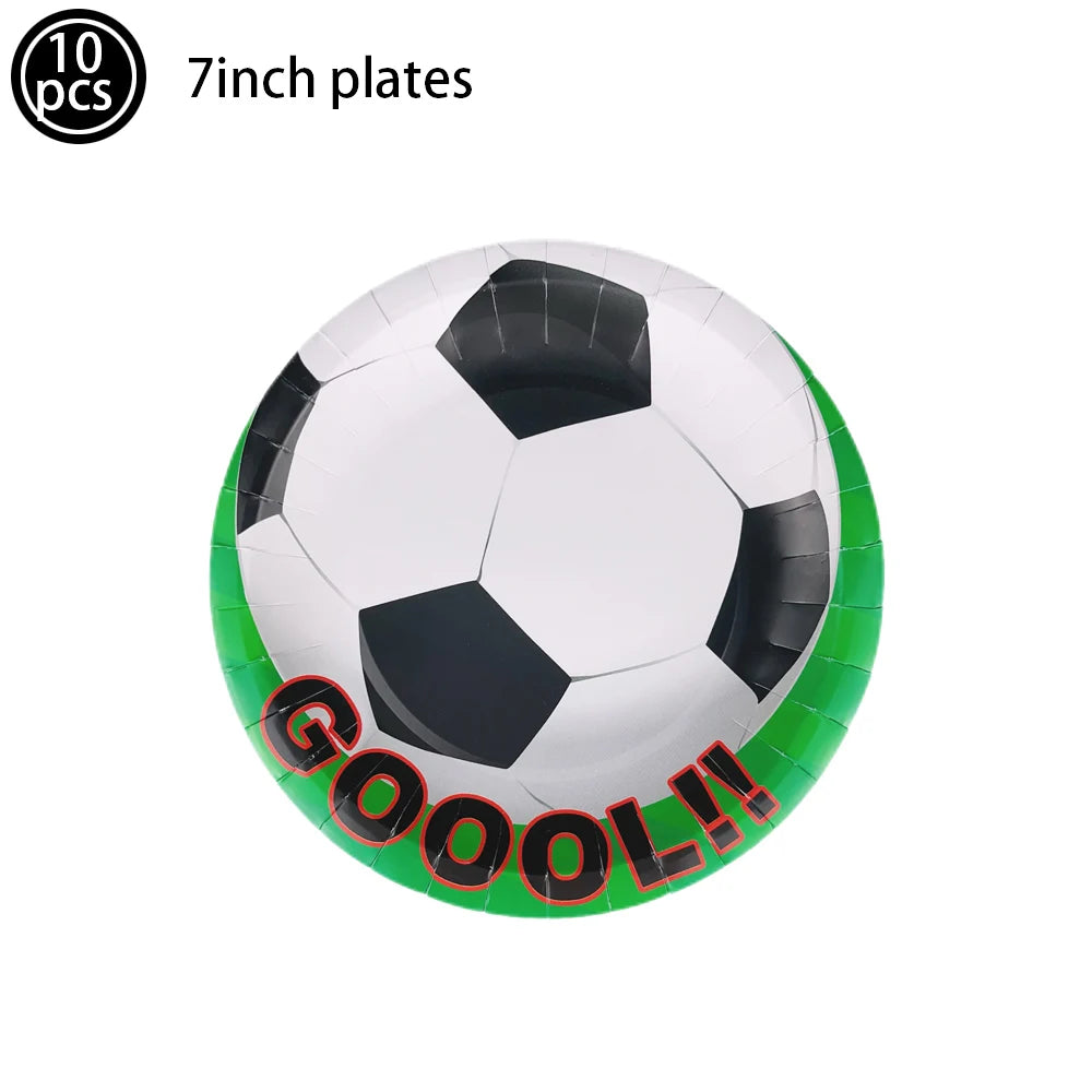 Soccer Ball Cake Topper Decorations Cupcakes Toppers Happy Birthday Sign Decor Football Theme Boy Girl Birthday Party Supplies