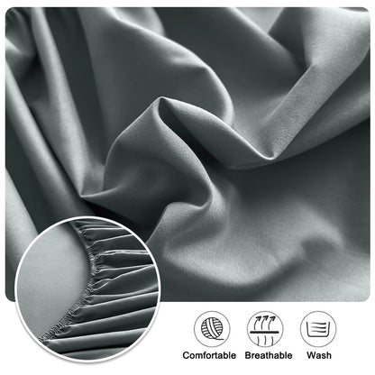 90/120/150/180x200 Fitted Bed Sheet with Elastic Band Solid Color