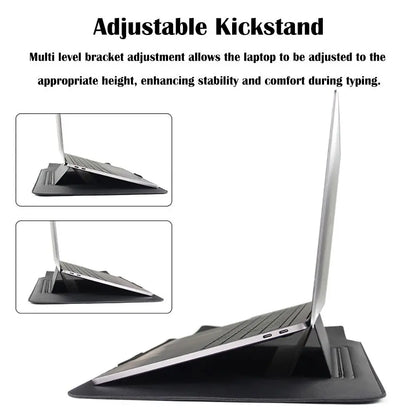 Portable 13 15 inch Adjustable Stand Laptop Sleeve with Mouse Pad Ultra Thin Tablet Case Portable Shockproof for HP/Dell/Surface