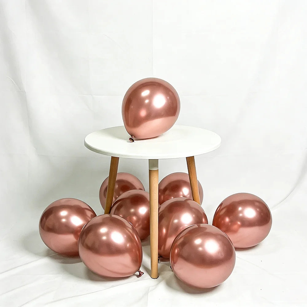 20/50/100pcs Metallic Balloons Metal Chrome Silver Grey Balloons for Party Wedding & Engagement Decoration New Year Decor Globos