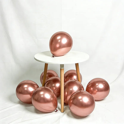 20/50/100pcs Metallic Balloons Metal Chrome Silver Grey Balloons for Party Wedding & Engagement Decoration New Year Decor Globos