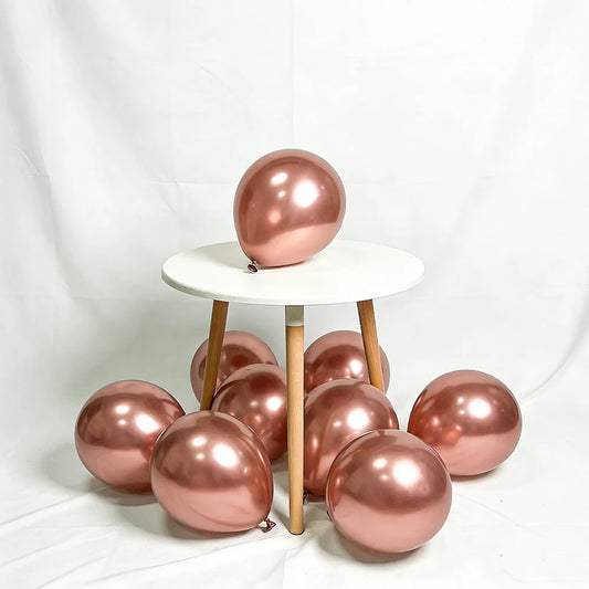 20/50/100pcs Metallic Balloons Metal Chrome Silver Grey Balloons for Party Wedding & Engagement Decoration New Year Decor Globos
