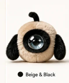 Color-block One-eyed AI Plush Toy Cute Ball Shape with LED Screen Smart Voice Interactive Robot Storytelling Kids Emotional Comp