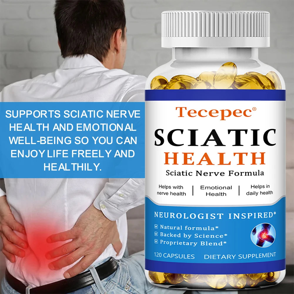 Relieve Sciatica Capsules - Relieve Pain, Improve Flexibility, Support Nerve and Joint Health, Relax Muscles