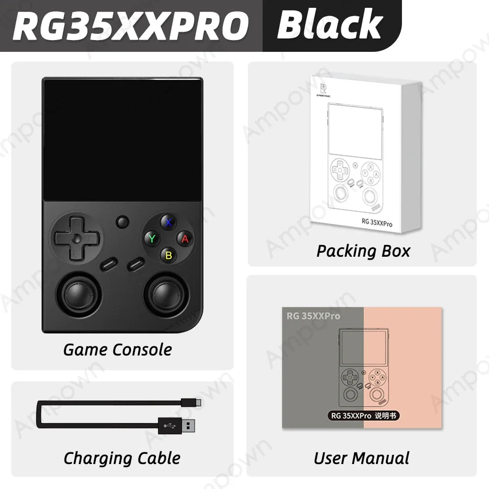 ANBERNIC RG35XX PRO Vertical Retro Gaming Console 3.5" IPS OCA Screen Linux 64-bit True Dual Joysticks Vibration Motor RixelHK